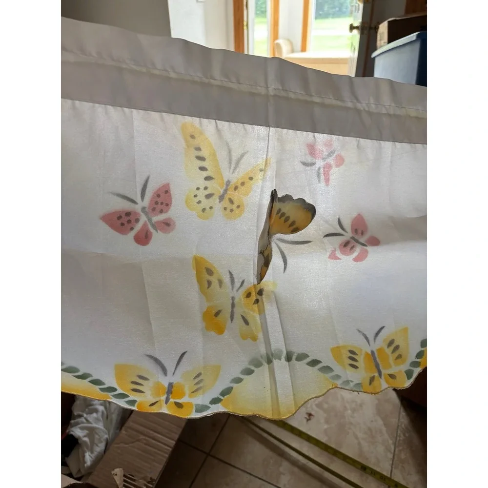 NEW Colorful Butterfly Curtains Drapes Set 6 Panels And 3 Drapes For 3 Windows